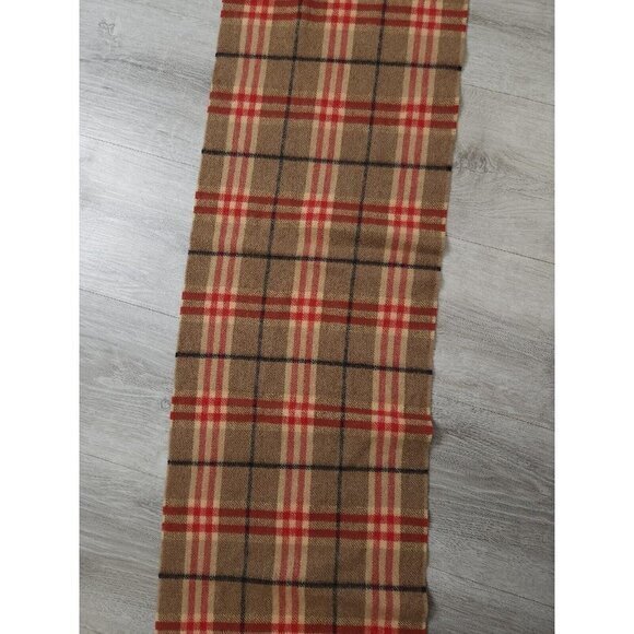 Vintage Burberrys of London 100% Wool Fringe Equestrian Knight Scarf Authentic - Picture 4 of 12